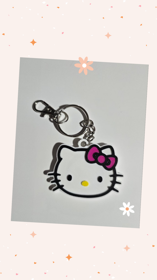 3D Printed Hello Kitty NFC keychain