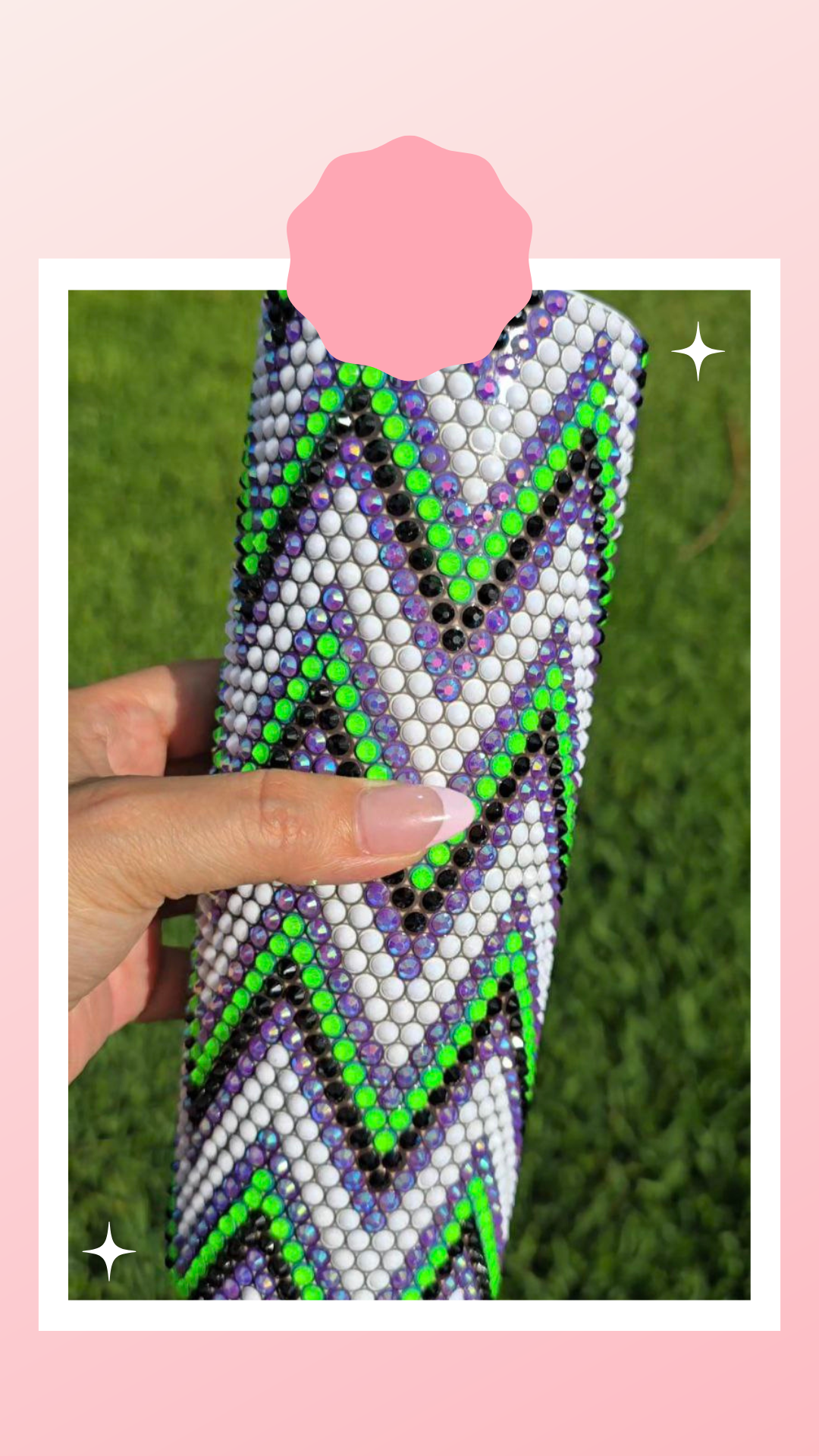 ZigZag Rhinesone Tumbler