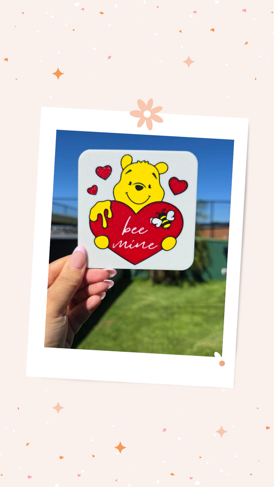 Winnie the Pooh 'Bee Mine' Valentines Cup Coaster