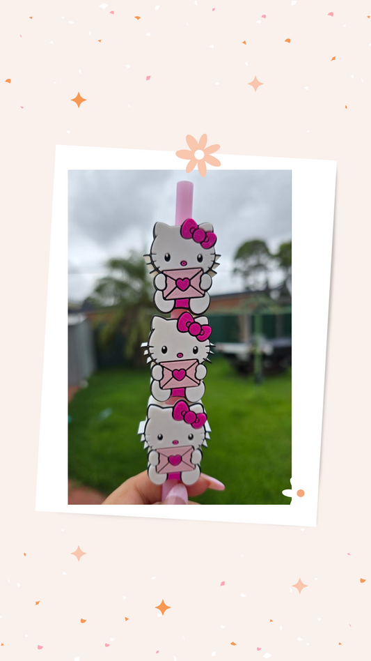 Hello Kitty Straw Topper