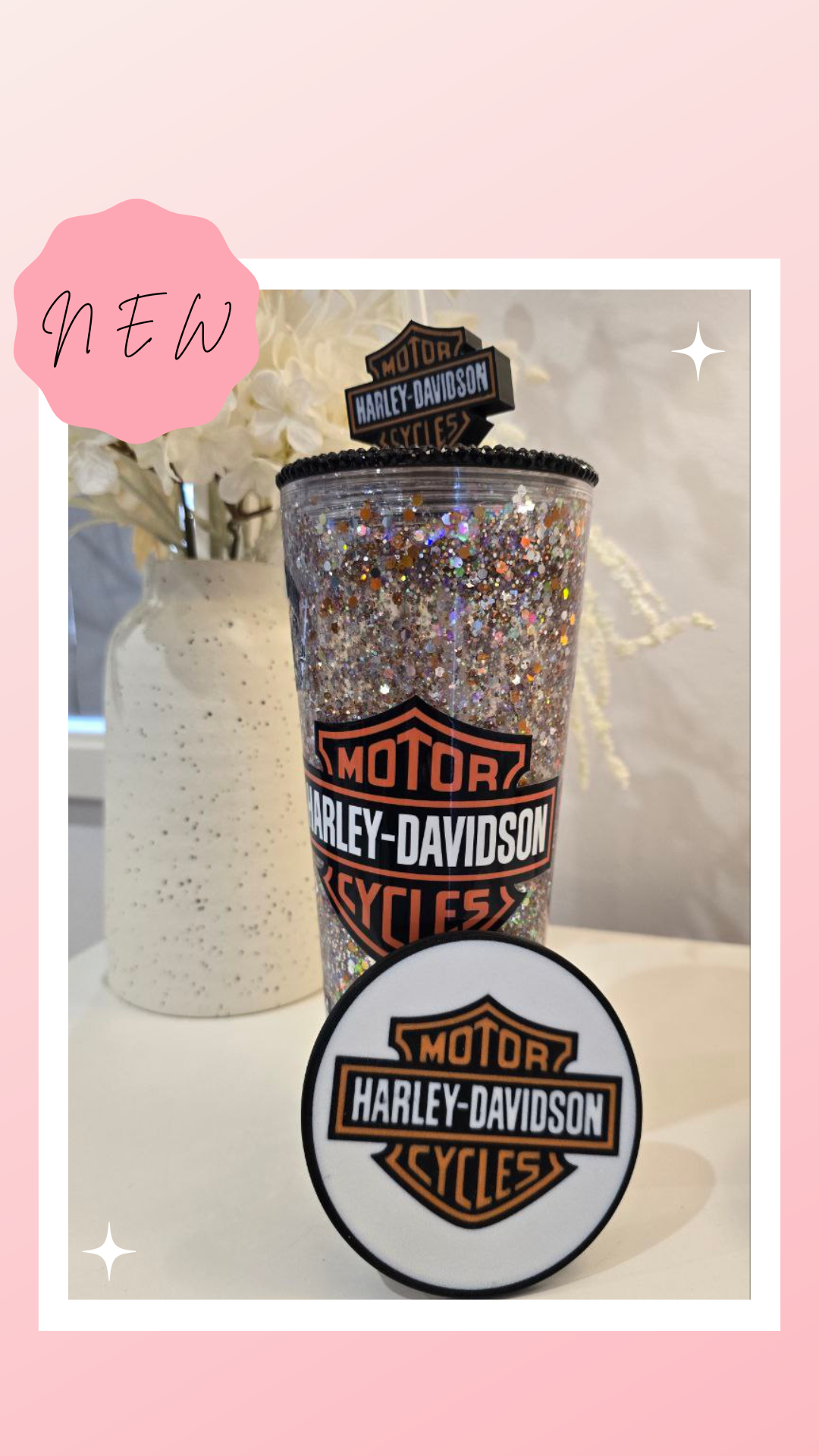 Harley D - 24oz Snowglobe Tumbler Bundle