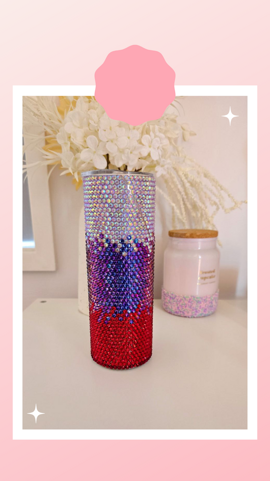3 Colour Ombre Rhinestone Tumbler