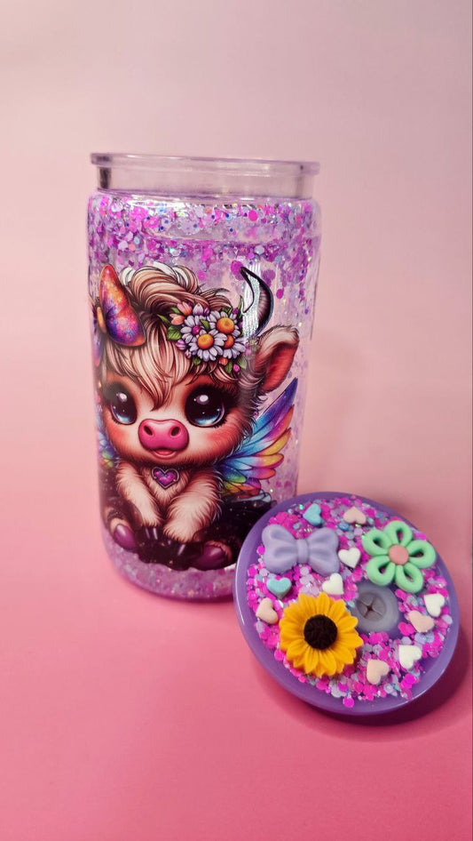 Rainbow Wings Acrylic Snowglobe Purple