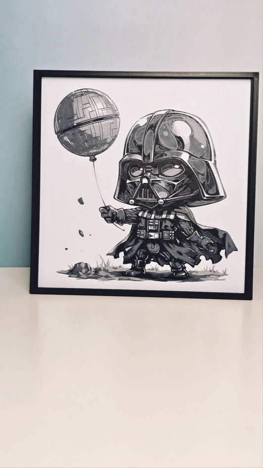 Darth Vader with a Death Star Balloon