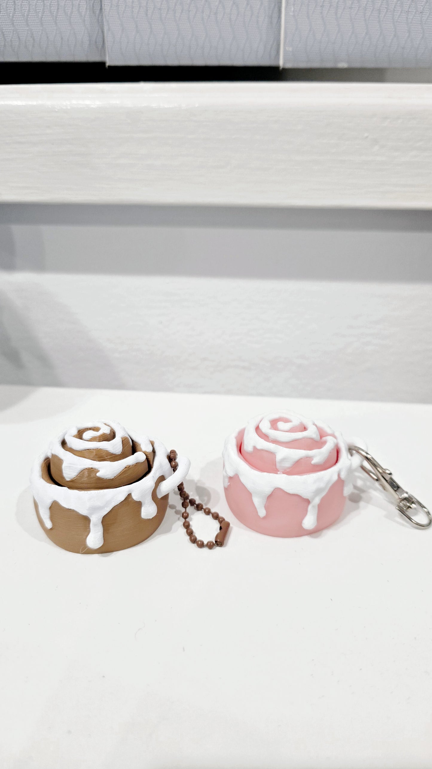 Cinnamon Bun Clicker Keychain