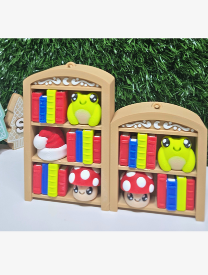 Bookish Bookcase Fidget Clicker – Cute Bookshelf Keychain for Book Lovers