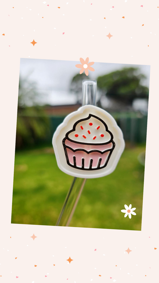 Cupcake Straw Topper