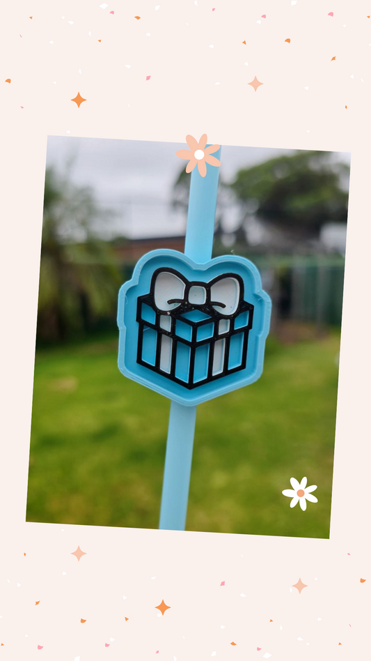Gift box Straw Topper