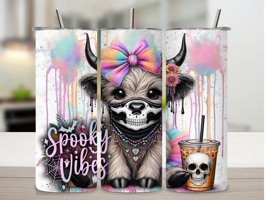 Spooky vibes 20oz Skinny Tumbler