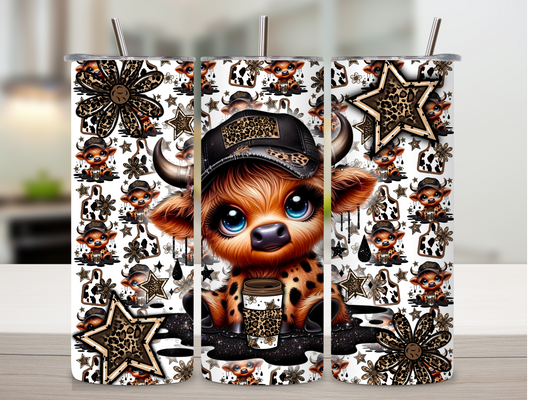 Baby Highland cow 20oz Skinny Tumbler