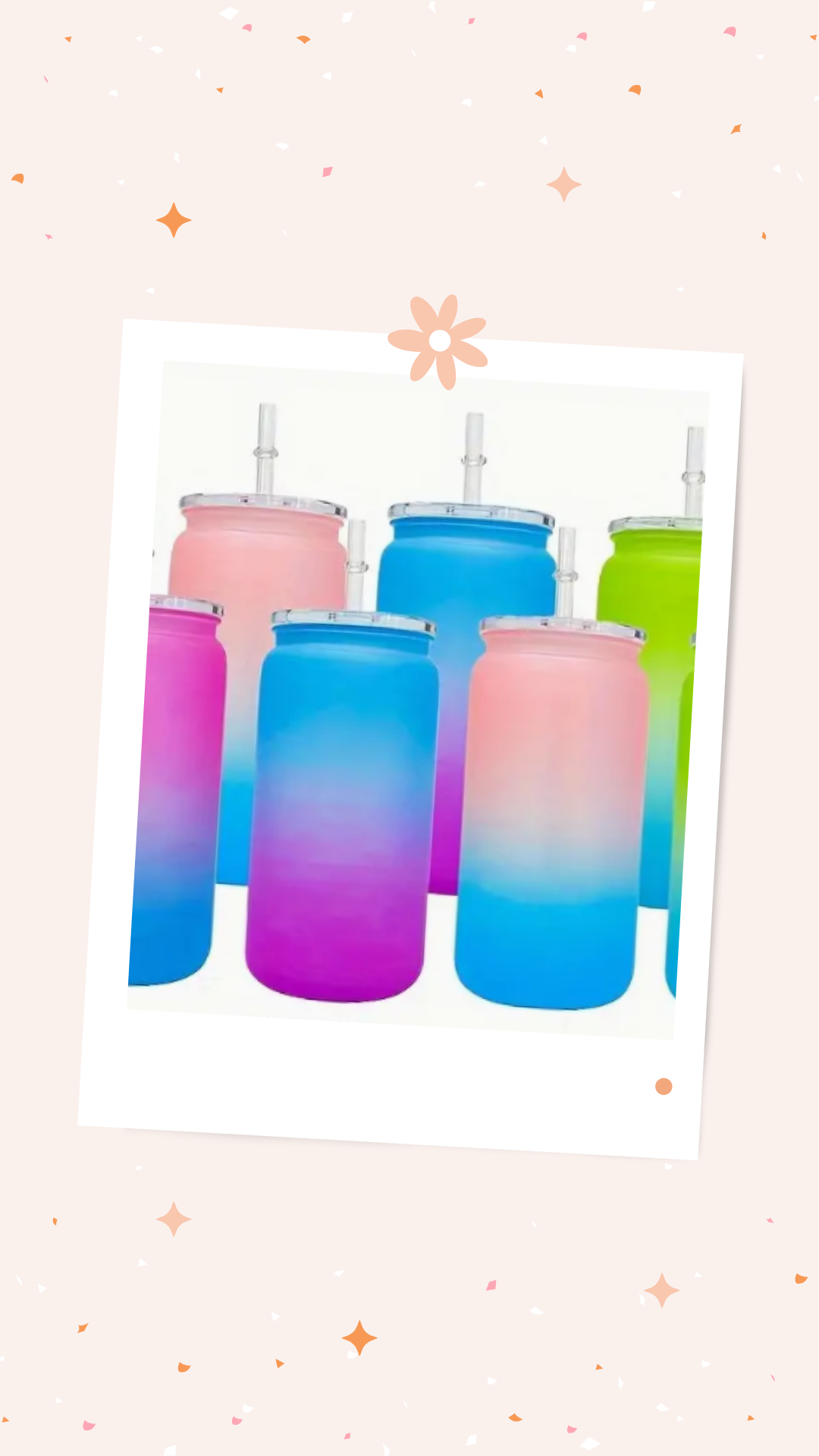 16oz Gradient Plastic Tumbler