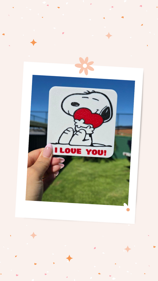 Snoopy 'I Love You' Cup Coaster