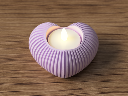 Heart Shaped Tealight Holder - Japandi Style