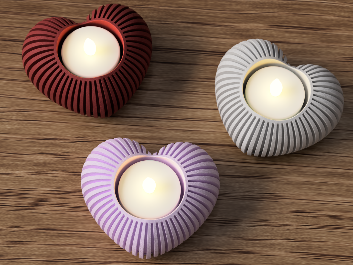 Heart Shaped Tealight Holder - Japandi Style