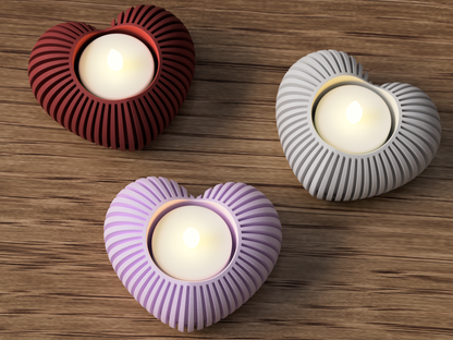 Heart Shaped Tealight Holder - Japandi Style