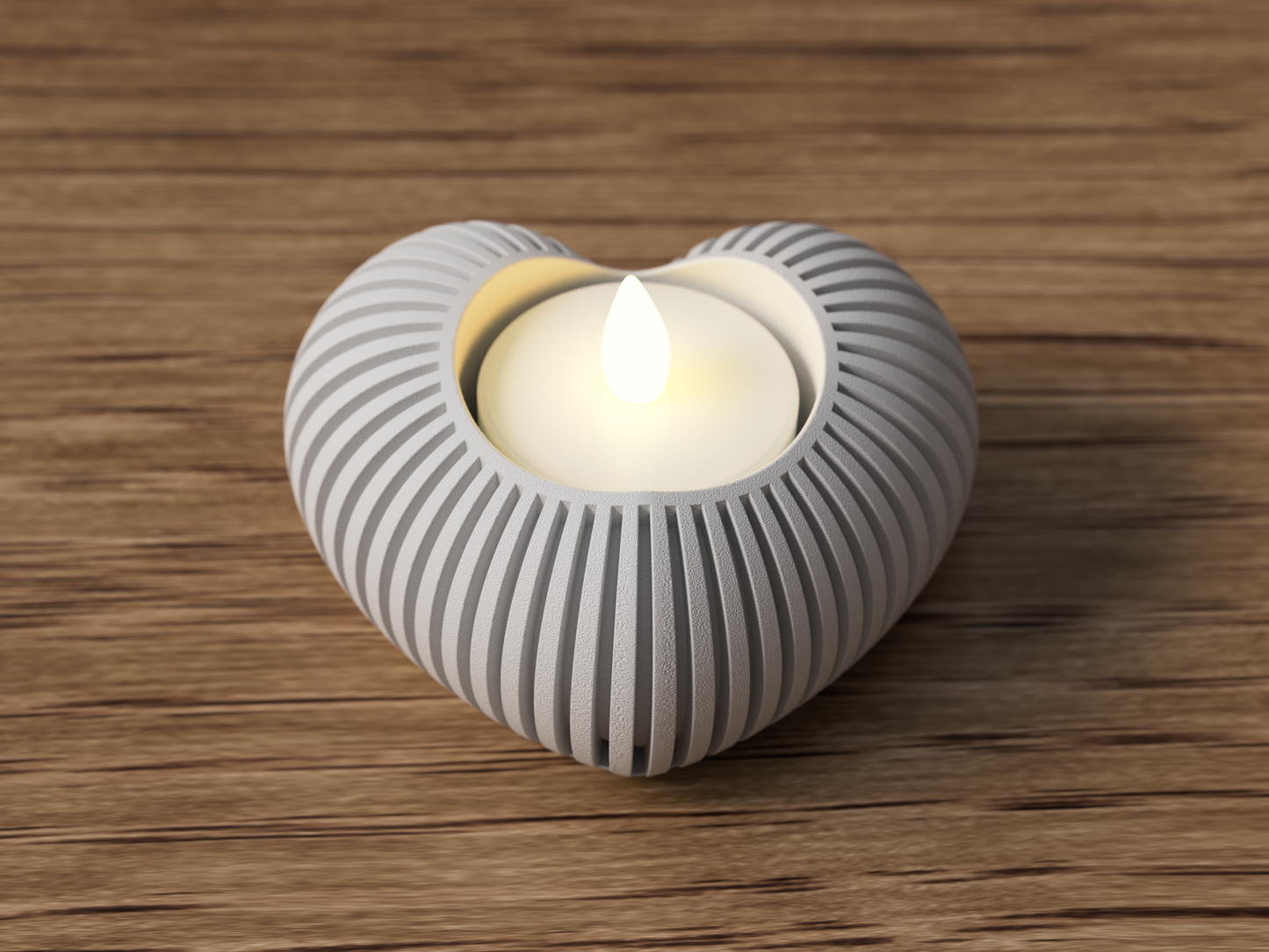 Heart Shaped Tealight Holder - Japandi Style