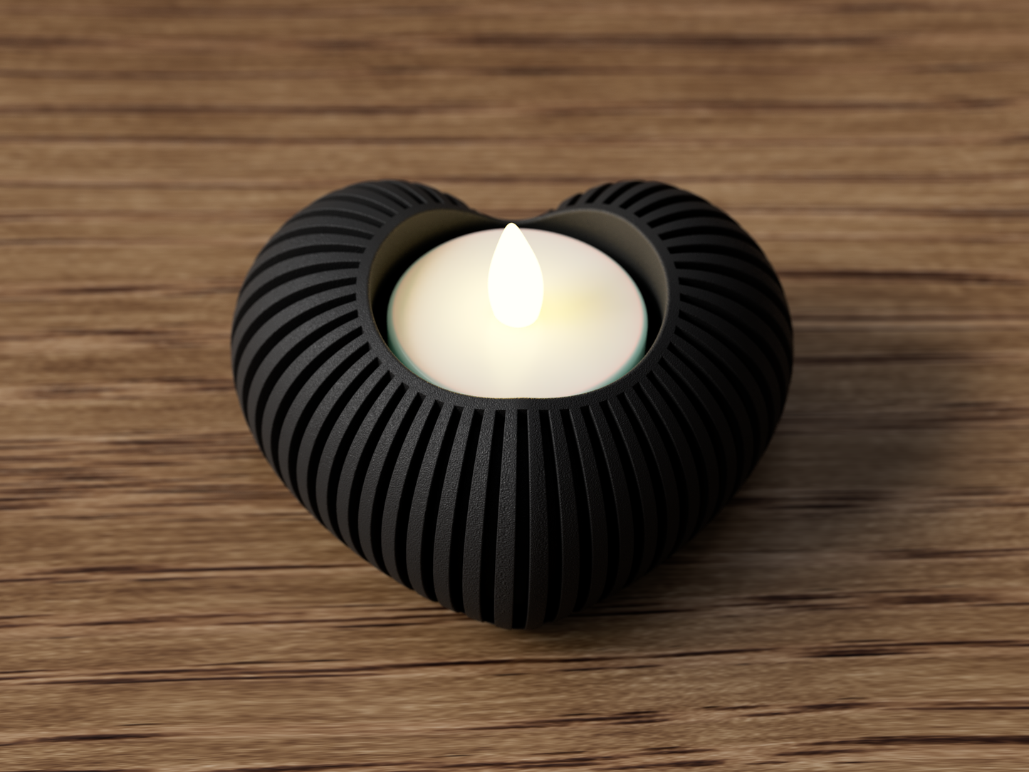 Heart Shaped Tealight Holder - Japandi Style