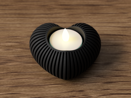 Heart Shaped Tealight Holder - Japandi Style