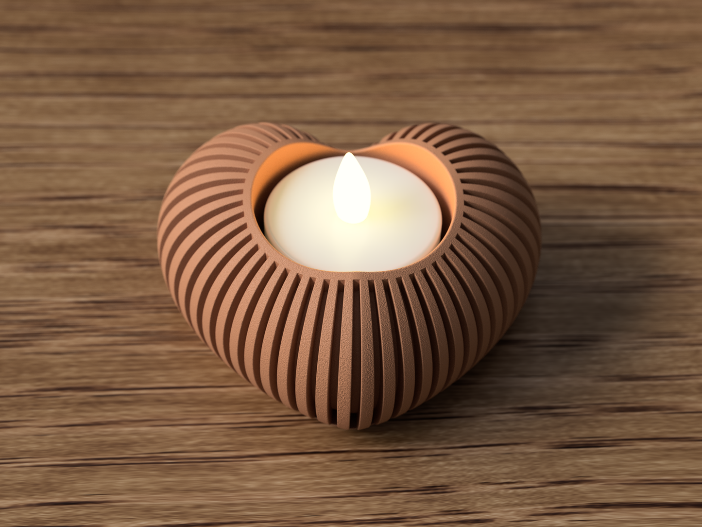 Heart Shaped Tealight Holder - Japandi Style
