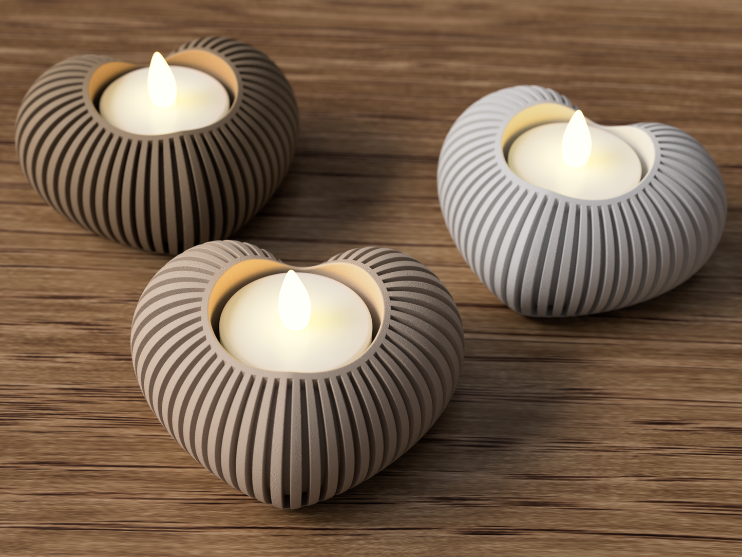 Heart Shaped Tealight Holder - Japandi Style