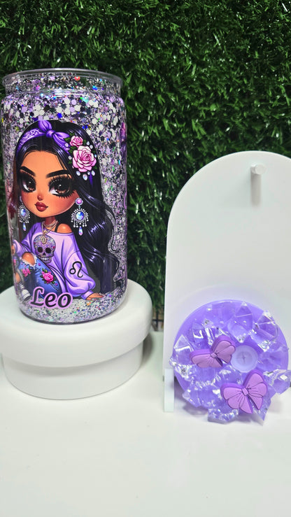 Premade Leo Zodiac Sign 16oz Acrylic Drip Cup