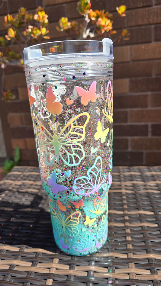 Butterfly 40oz Acrylic Lava Cup