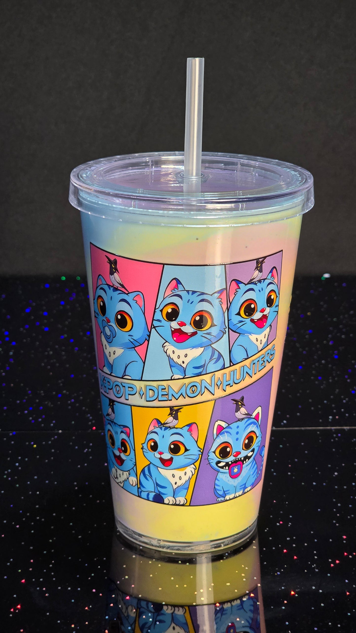 Derpy 16oz Acrylic  Snow Globe Cup with Outer Lid