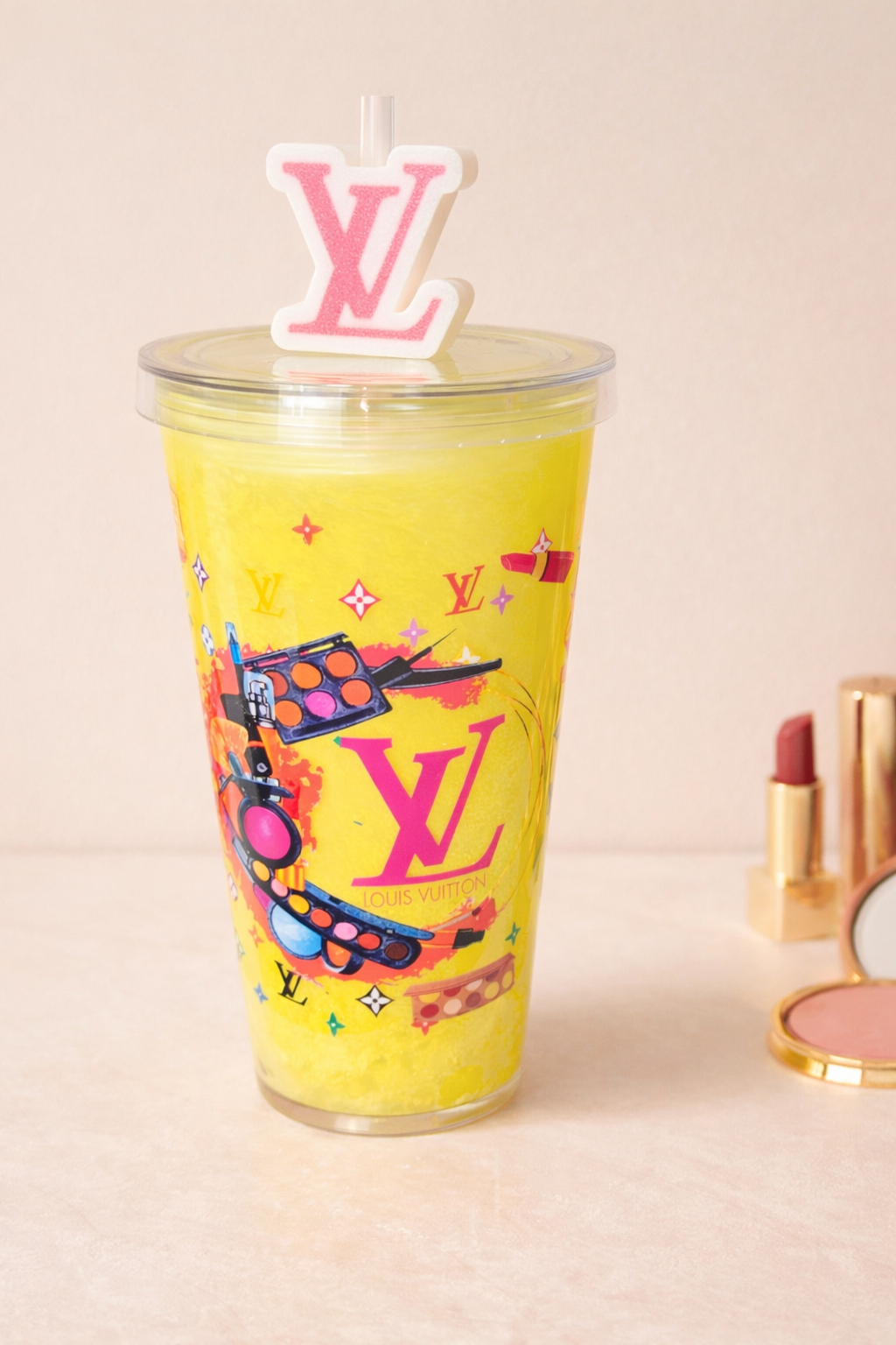 Premade LV 16oz Cateye Cup with Outer Lid