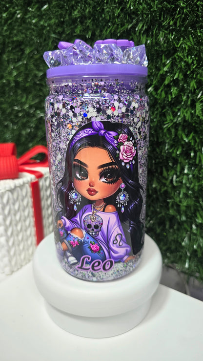 Premade Leo Zodiac Sign 16oz Acrylic Drip Cup